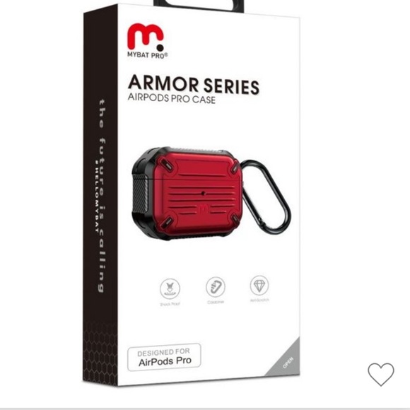 NWT MyBat Pro Armor Series Case AirPods Pro Compatible Red - Picture 2 of 2